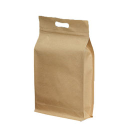 Resealable custom zipper top kraft paper snack cookie packaging plastic k stand up pouch food paper bag supplier