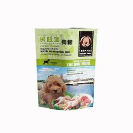 Food safe water proof plastic travel stand up dog/cat food packing bag with zipper supplier