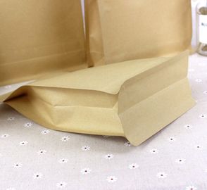 Clear Flat bottom stand up kraft k paper bag without Window supplier