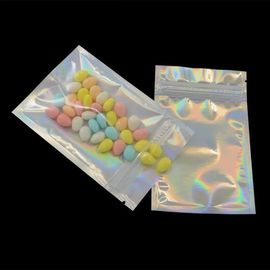 Hot stamp print holographic mylar bag smell proof Doypacks for makeup sponge supplier