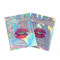 custom hot stamp print foil child proof holographic mylar bag smell proof for cosmetics supplier