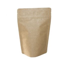 Clear paper pouch kraft bag stand up zipper pouch food grade pouch supplier
