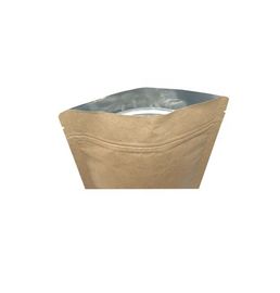 Clear paper pouch kraft bag stand up zipper pouch food grade pouch supplier