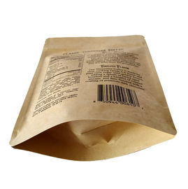 Custom Printed Stand up pouch kraft paper coffee bag with zipper supplier