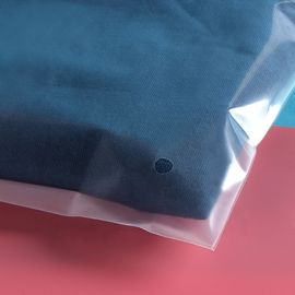 One side transparent one side frosted bag clothing packaging bags plastic zip lock clear plastic bag with zipper supplier