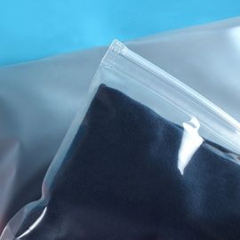 One side transparent one side frosted bag clothing packaging bags plastic zip lock clear plastic bag with zipper supplier