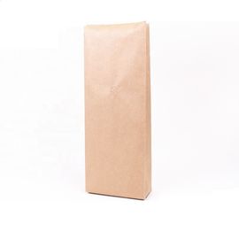 Coffee bag Flat Bottom k kraft paper bag/ tea packaging bags with valve supplier