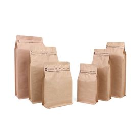 Coffee bag Flat Bottom k kraft paper bag/ tea packaging bags with valve supplier