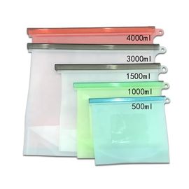 Eco Friendly Waterpoof Leakproof Snack Reusable Silicone Food Storage Bag supplier