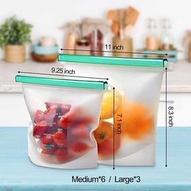 Eco Friendly Waterpoof Leakproof Snack Reusable Silicone Food Storage Bag supplier