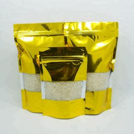 OEM customized professional manufacturer Golden printing aluminum foil Zipper Doypacks supplier