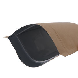 Food Grade kraft food packaging Custom Logo Printed Bags Zip lock Top for coffee tea and snacks supplier