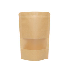 Matt Stand Up Flour Pouch Snack Bar Laminate Kraft Paper Bag For Coffee Bags supplier