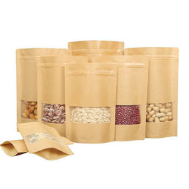 Matt Stand Up Flour Pouch Snack Bar Laminate Kraft Paper Bag For Coffee Bags supplier