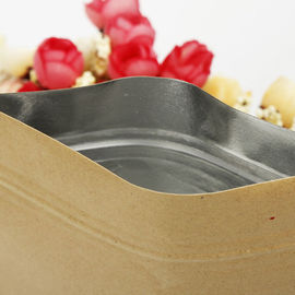 Kraft Paper Bag Self Sealing Food Packaging Inner Aluminized Film Zipper Dry Fruit Seal Kraft Paper Bag supplier