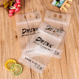 Custom clear transparent reusable and disposable plastic stand up drinking fruit juice packing pouch bag with straw supplier