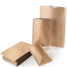 Heat seal vacuum open top kraft paper mylar aluminium foil packing pouch supplier