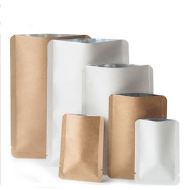 Heat seal vacuum open top kraft paper mylar aluminium foil packing pouch supplier
