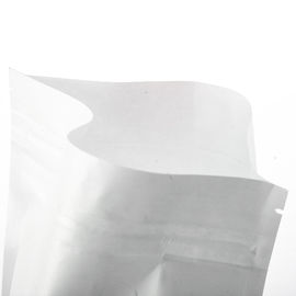 matte resealable zipper top food spot packaging bags flat bottom white kraft paper bags with rectangle window supplier