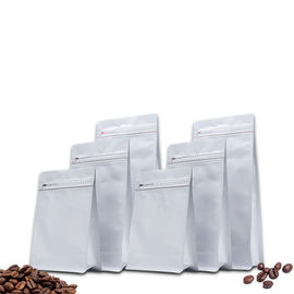 half lb/8oz Stand Up Coffee Bag/Flat Bottom Pouch with Air Release Valve and Reusable Side Zipper/Smell Proof Bags supplier