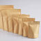 Degradable kraft paper food packaging vertical zipper brown white paper bag supplier