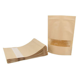 Packaging Paper Bag Food Biodegradable Candy Beef Bags Low Cost Paper Stand Up Pouch With Zipper supplier