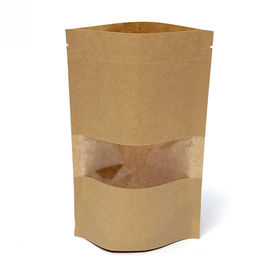 Packaging Paper Bag Food Biodegradable Candy Beef Bags Low Cost Paper Stand Up Pouch With Zipper supplier