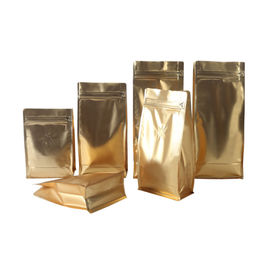 Square Bottom Coffee Packaging Bags, Stand Up Zipper Pouch With Valve supplier