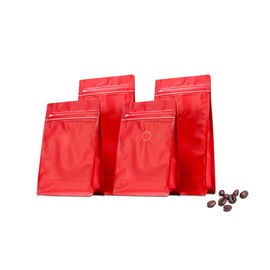 Square Bottom Coffee Packaging Bags, Stand Up Zipper Pouch With Valve supplier