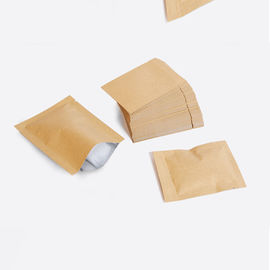 Different Size Custom Design 3 Side Seal Kraft Paper Plastic Bags with heat seal supplier