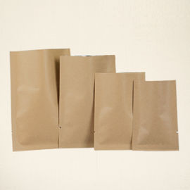 Different Size Custom Design 3 Side Seal Kraft Paper Plastic Bags with heat seal supplier