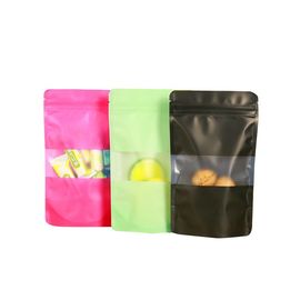 Stand up food packaging pouch for powder milk/coffee/protein powder with zipper and window supplier