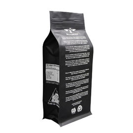 Resealable coffee bag packaging /Eco-friendly coffee bag custom printed /Matt black bag with valve coffee bag supplier