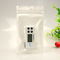 Transparent Window Pearl White Resealable Ziplock Flat Mylar Display Plastic Zipper Bag Hang Hole Clear Front supplier