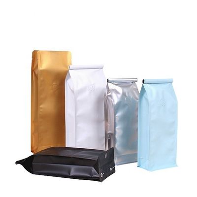 Factory Custom Printed logo Packaging bag Resealable Flat Bottom Stand Up Zipper value Pouch Coffee Bag with tin tie supplier