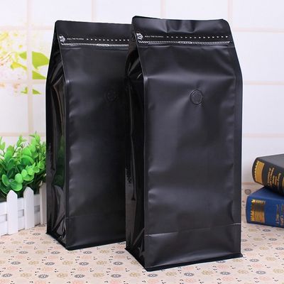 Factory Custom Printed logo Packaging bag Resealable Flat Bottom Stand Up Pouch Coffee Bag with Zipper value supplier