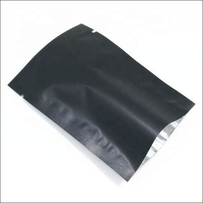 Wholesale zip lock plastic mylar matta black three side seal packaging bag supplier