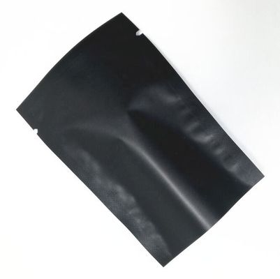 Wholesale zip lock plastic mylar matta black three side seal packaging bag supplier