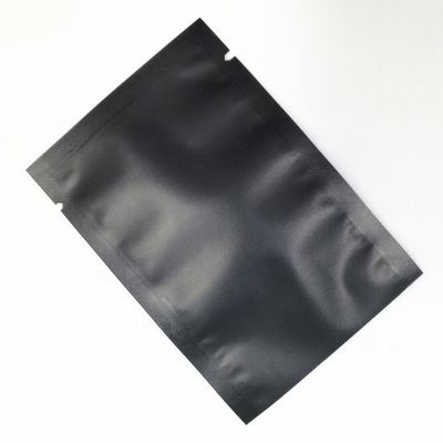 Wholesale zip lock plastic mylar matta black three side seal packaging bag supplier