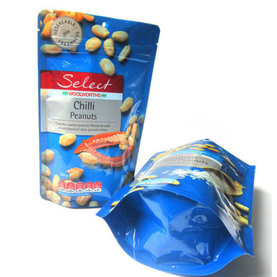 Printing Aluminum foil Resealable stand up 250g 500g Roasted Snack Food Package pouch supplier