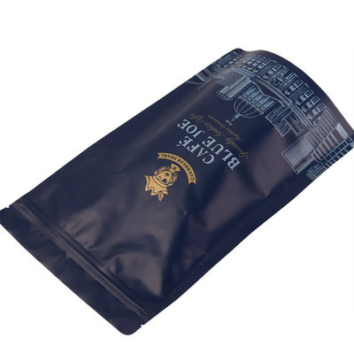 Reclosable aluminum foil matte color zipper stand up coffee bag with valve supplier