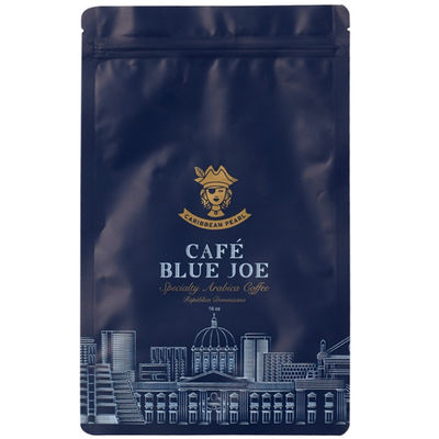 Reclosable aluminum foil matte color zipper stand up coffee bag with valve supplier