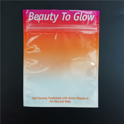 Custom printed colorful zip lock clear plastic bags for cosmetic makeup brush packaging supplier