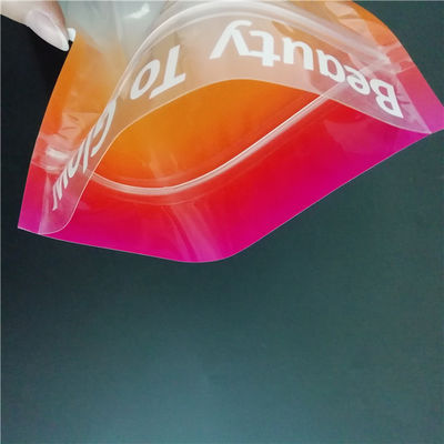 Custom printed colorful zip lock clear plastic bags for cosmetic makeup brush packaging supplier