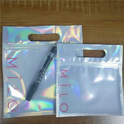 Custom printed colorful zip lock clear plastic bags for cosmetic makeup brush packaging supplier