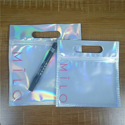 Custom printed colorful zip lock clear plastic bags for cosmetic makeup brush packaging supplier