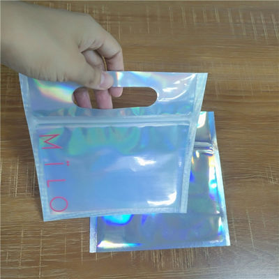 Custom printed colorful zip lock clear plastic bags for cosmetic makeup brush packaging supplier