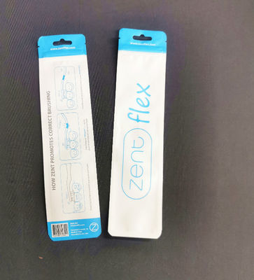 Custom printed Pearl Film plastic cosmetic brush packaging bag supplier
