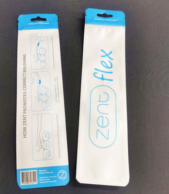 Custom printed Pearl Film plastic cosmetic brush packaging bag supplier