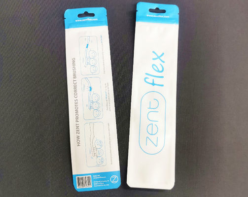 Custom printed Pearl Film plastic cosmetic brush packaging bag supplier